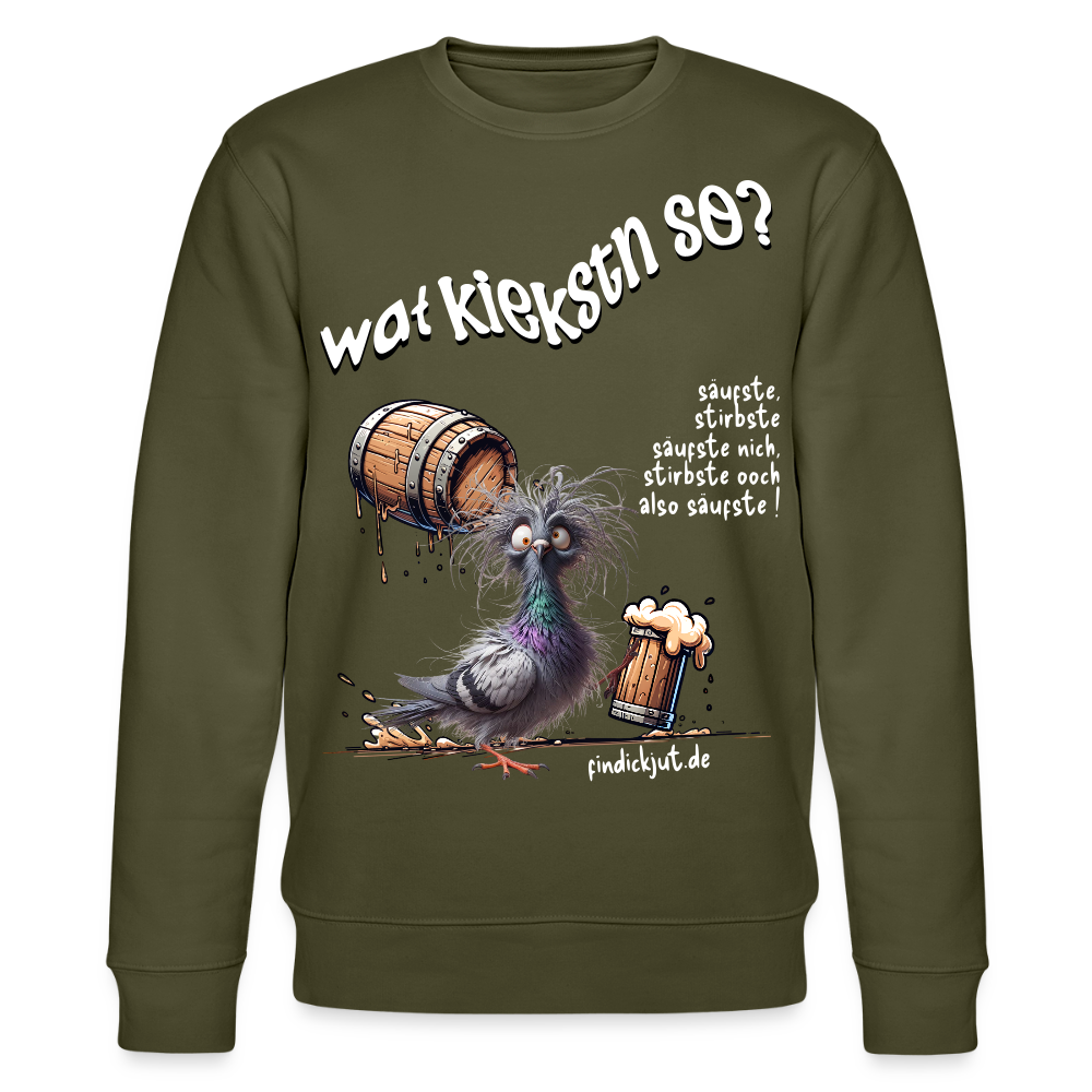 WAT KIEKSTN SO?-Unisex Bio-Sweatshirt II - Khaki