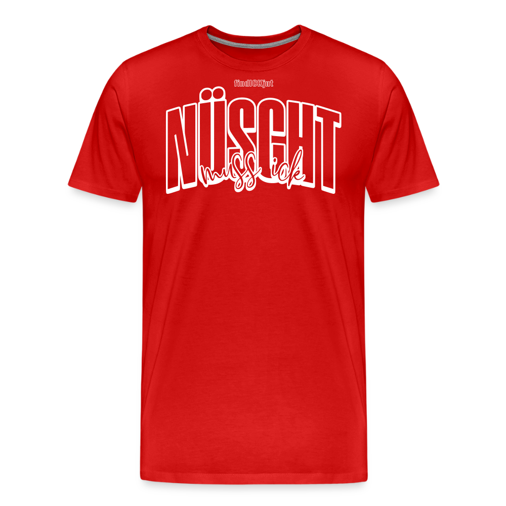 Berlin Shirt mit Schnauze-NÜSCHT-Männer Premium Bio T-Shirt - Rot