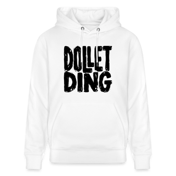 DOLLET DING-Berliner Spruch-Unisex Bio-Hoodie - Weiß