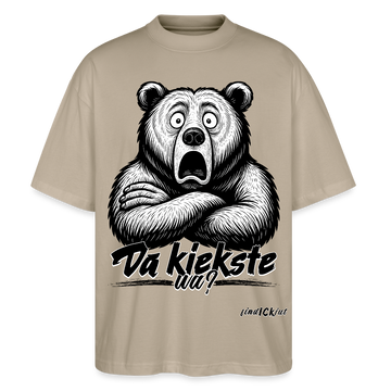 Da kiekste, wa?-Oversized Unisex Bio T-Shirt - Steingrau