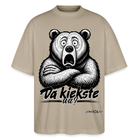 Da kiekste, wa?-Oversized Unisex Bio T-Shirt - Steingrau
