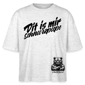 Dit is mir SCHNURZPIEPE-Frauen Boxy Bio-T-Shirt - Weiß meliert