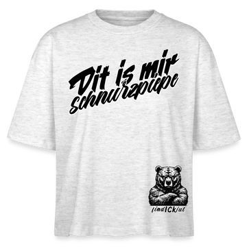 Dit is mir SCHNURZPIEPE-Frauen Boxy Bio-T-Shirt - Weiß meliert