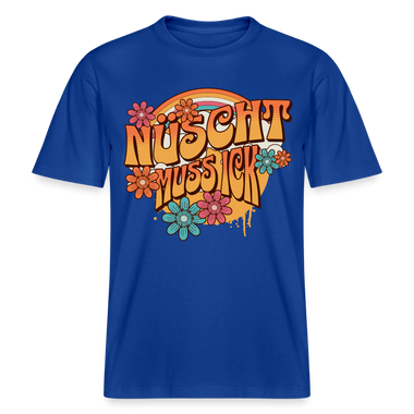 BERLINER RETRO-NÜSCHT MUSS ICK-Relaxed Fit Unisex Bio-T-Shirt - Dunkelblau