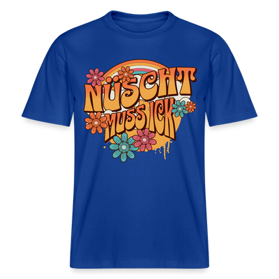 BERLINER RETRO-NÜSCHT MUSS ICK-Relaxed Fit Unisex Bio-T-Shirt - Dunkelblau