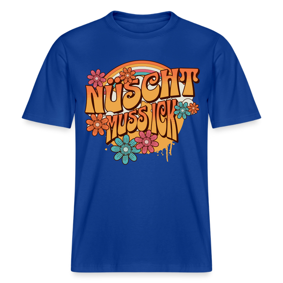BERLINER RETRO-NÜSCHT MUSS ICK-Relaxed Fit Unisex Bio-T-Shirt - Dunkelblau