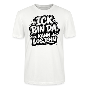 Berlin Shirt-Unisex Bio T-Shirt-ICK BIN DA, KANN LOSJEHN - Weiß