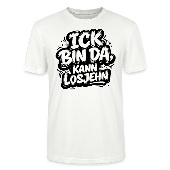 Berlin Shirt-Unisex Bio T-Shirt-ICK BIN DA, KANN LOSJEHN - Weiß