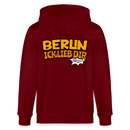 BERLIN ICK LIEB DIR - Unisex Bio-Kapuzenjacke - Burgunderrot