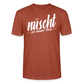 Berlin Shirt-NÜSCHT DARF ICK-Unisex T-Shirt mit Berliner Schnauze - Terrakotta