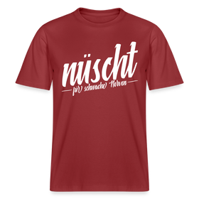 Berlin Shirt-NÜSCHT FÜR SCHWACHE NERVEN- RELAXED FIT Unisex Organic T-Shirt - Erdrot