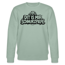 Berliner Bär-Souvenir-DIT IS MIR SCHNURZPIEPE-Unisex Bio-Sweatshirt - Helles Graugrün