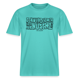 Berliner Spruch-ICK WUNDER MIR-RELAXED FIT Unisex BIO T-Shirt - Poolblau