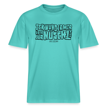 Berliner Spruch-ICK WUNDER MIR-RELAXED FIT Unisex BIO T-Shirt - Poolblau