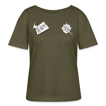 WATN? NÜSCHT!-Rundhals Frauen Bio-T-Shirt - Khaki