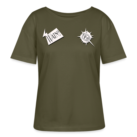WATN? NÜSCHT!-Rundhals Frauen Bio-T-Shirt - Khaki