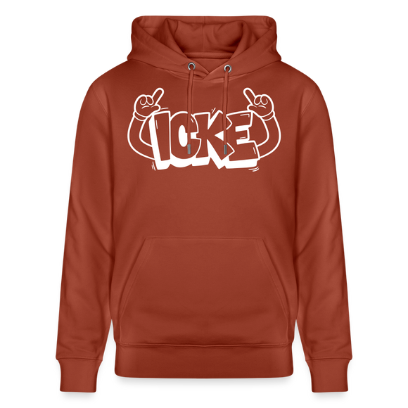 ICKE-Unisex Bio-Hoodie mit Berliner Schnauze - Terrakotta
