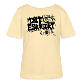 DIT ESKALIERT EH-Rundhals Frauen Bio-T-Shirt mit Berliner Schnauze - Creme