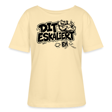 DIT ESKALIERT EH-Rundhals Frauen Bio-T-Shirt mit Berliner Schnauze - Creme