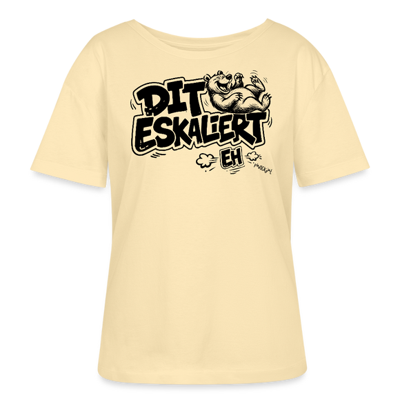 DIT ESKALIERT EH-Rundhals Frauen Bio-T-Shirt mit Berliner Schnauze - Creme