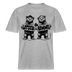 LATSCH & BOMMEL-relaxed fit Unisex Bio T-Shirt - Grau meliert