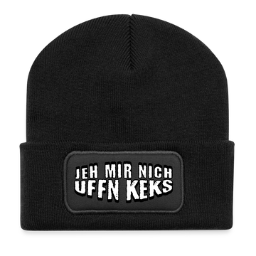 Berliner Spruch-JEH MIR NICH UFFN KEKS-Beanie - Schwarz