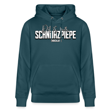 SCHNURZPIEPE-Unisex Bio-Hoodie - Dunkles Petrol