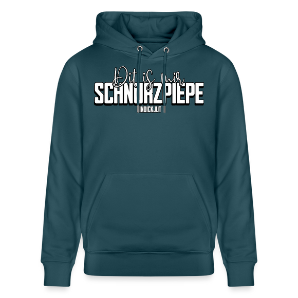 SCHNURZPIEPE-Unisex Bio-Hoodie - Dunkles Petrol