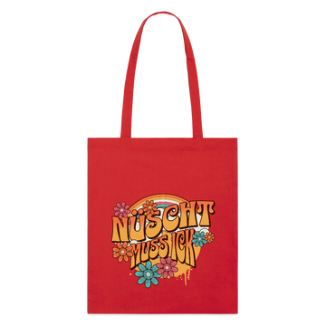 BERLINER RETRO-NÜSCHT MUSS ICK-Bio-Stoffbeutel - Rot