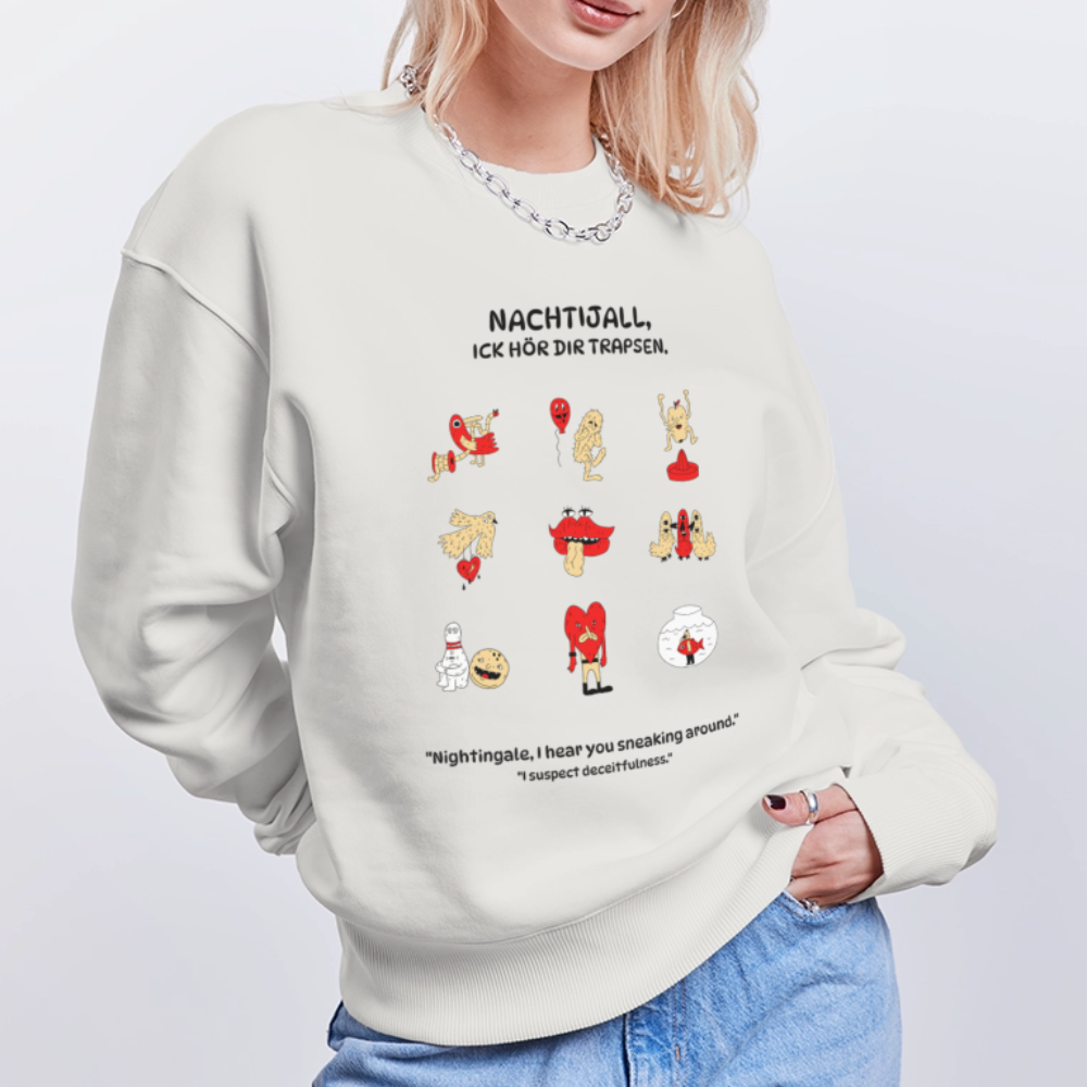 NACHTIJALL-Unisex Oversize Bio Pullover - OFF WHITE