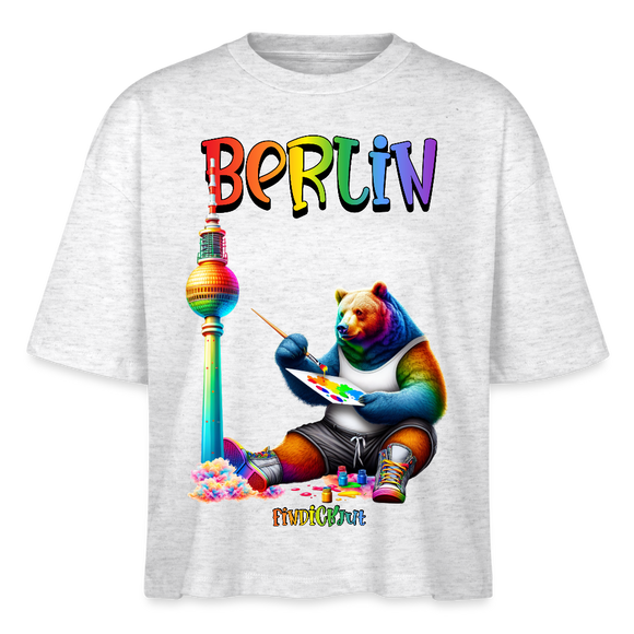 CSD BERLIN- Frauen Boxy Bio-T-Shirt - Weiß meliert