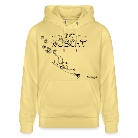 Weihnachten in Berlin 25-JIBT NÜSCHT-Unisex Bio-Hoodie II - Gelb Viva 