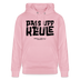 Berliner Spruch-PASS UFF KEULE-Unisex Bio-Hoodie mit Berliner Schnauze - Hellrosa