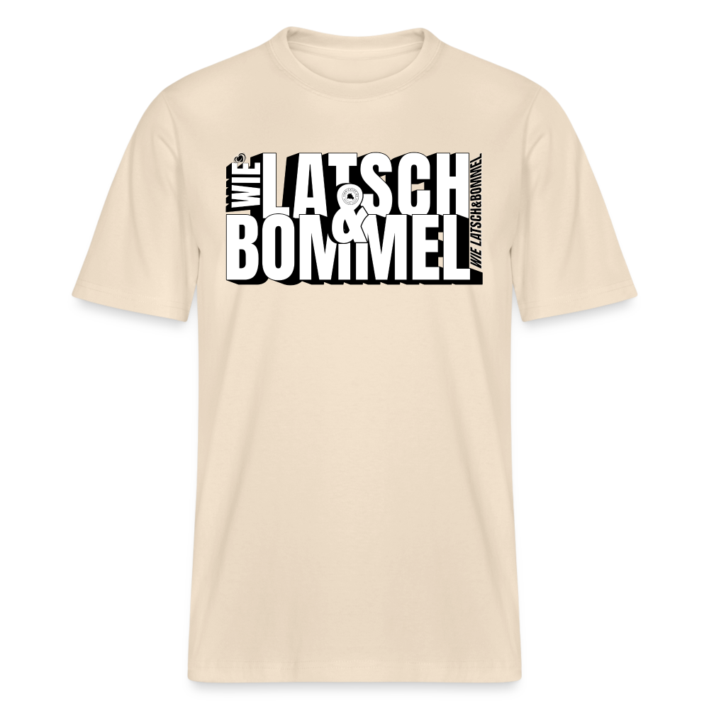 WIE LATSCH UND BOMMEL - Relaxed Fit Unisex Bio-T-Shirt - Naturweiß