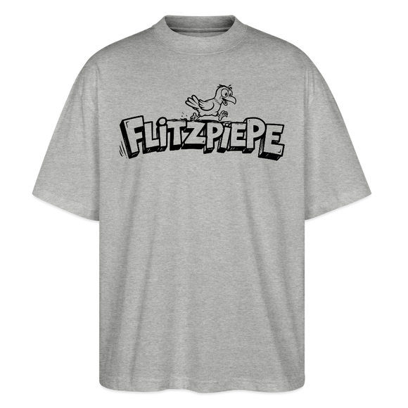 FLITZPIEPE-Oversized Unisex Bio T-Shirt-2026 - Grau meliert