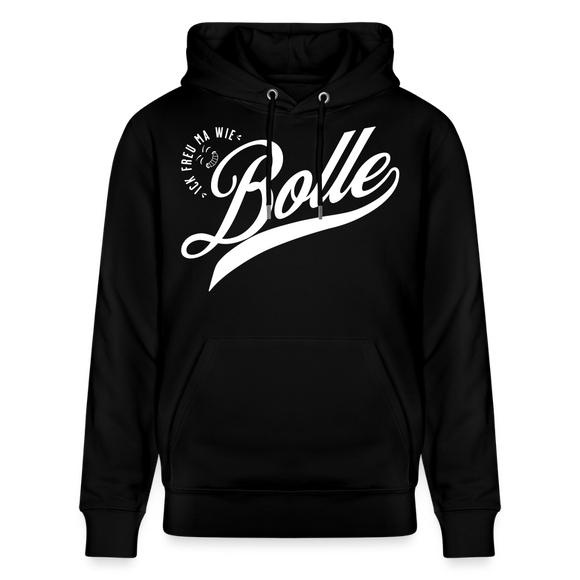 ICK FREU MA WIE BOLLE-Unisex Bio-Hoodie - Schwarz