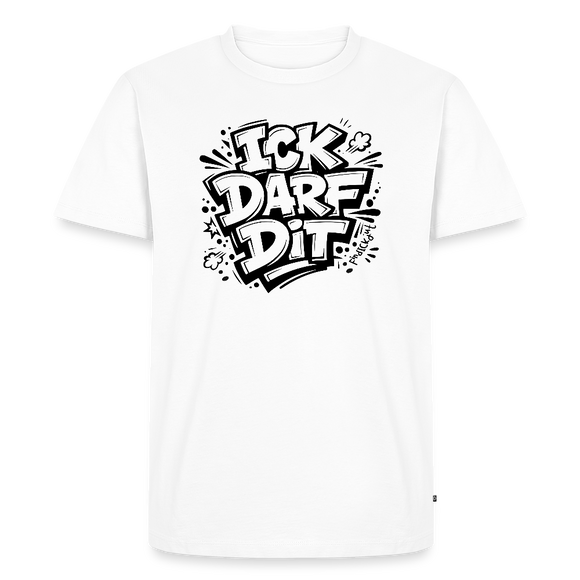 Berlin Shirt mit schwarzem Print im Cartoon Style-ICK DARF DIT-Männer Premium T-Shirt - Weiß