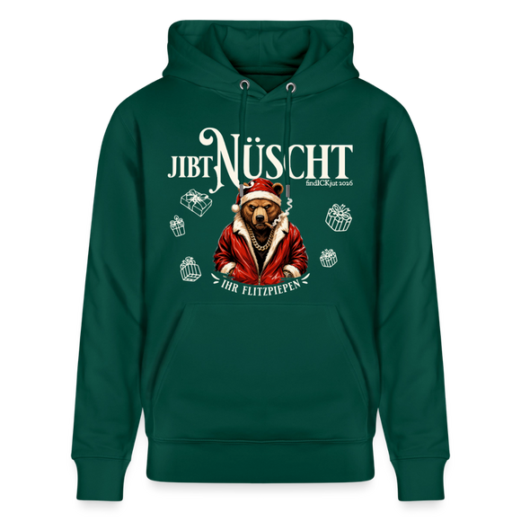 JIBT NÜSCHT-Unisex Bio-Hoodie-mit Berliner Bär - Forest