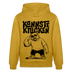 Berliner Spruch-KANNSTE KNICKEN-Unisex Bio-Hoodie mit Berliner Bär - Ocker