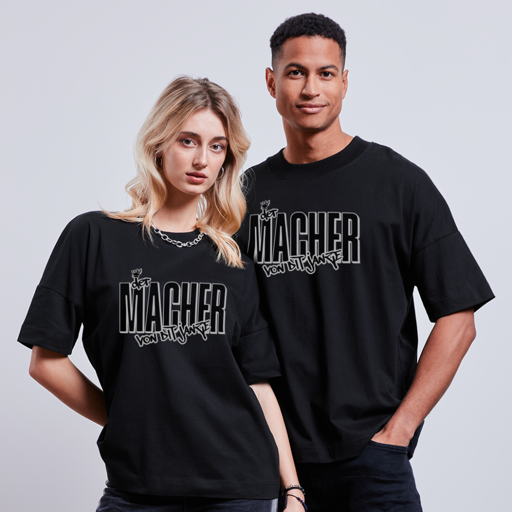 DER MACHER VON DIT JANZE -Unisex Oversize Bio-T-Shirt - Schwarz