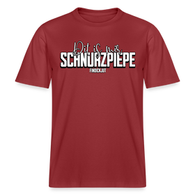SCHNURZPIEPE-Relaxed Fit Unisex Bio-T-Shirt II - Erdrot