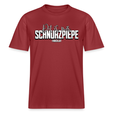 SCHNURZPIEPE-Relaxed Fit Unisex Bio-T-Shirt II - Erdrot