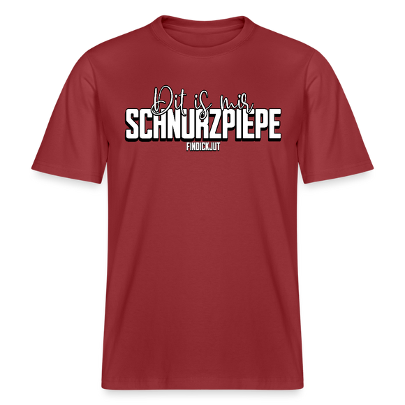 SCHNURZPIEPE-Relaxed Fit Unisex Bio-T-Shirt II - Erdrot