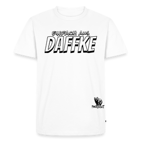 lustiger Berliner Spruch-schwarz umrandet-EINFACH AUS DAFFKE-Männer Premium BIO T-Shirt - Weiß