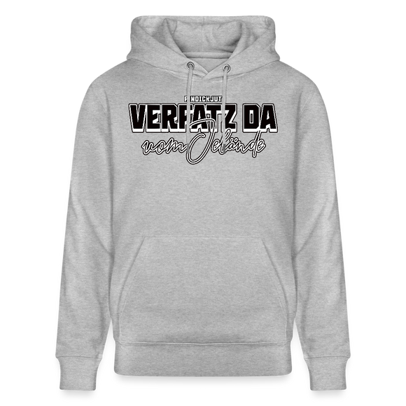VERFATZ DA VOM JELÄNDE-Unisex Bio-Hoodie - Grau meliert