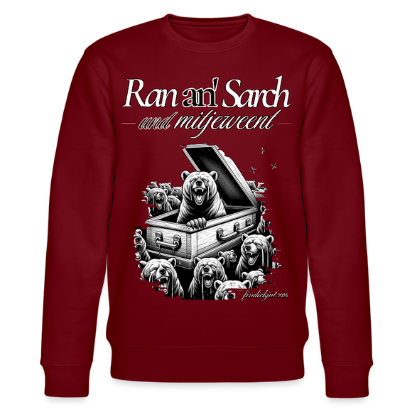Ran an Sarch-Unisex Bio-Sweatshirt I - Burgunderrot