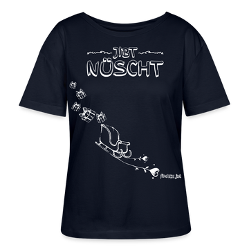 Weihnachten in Berlin 25- JIBT NÜSCHT- Rundhals Frauen Bio-T-Shirt - Navy