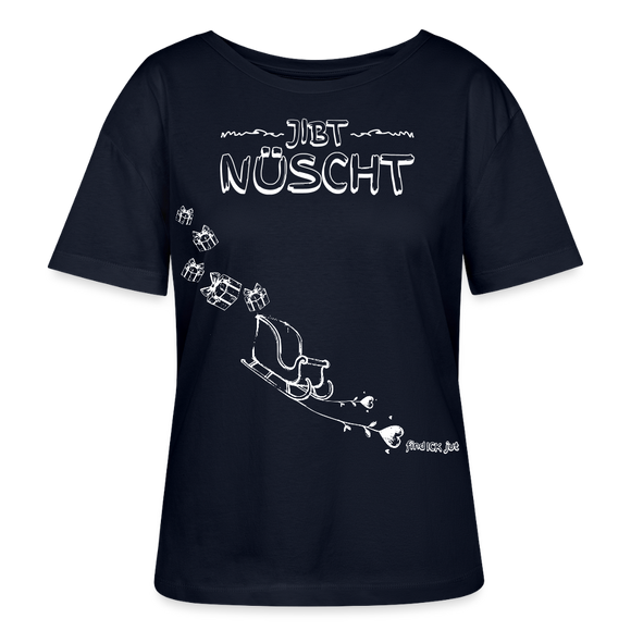 Weihnachten in Berlin 25- JIBT NÜSCHT- Rundhals Frauen Bio-T-Shirt - Navy