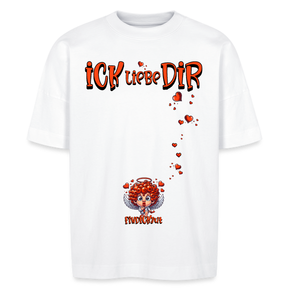 ICK LIEBE DIR-Unisex Oversize Bio-T-Shirt - Weiß