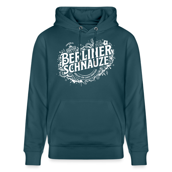 BERLIN SCHNAUZE als Souvenir-Unisex Bio-Hoodie - Dunkles Petrol